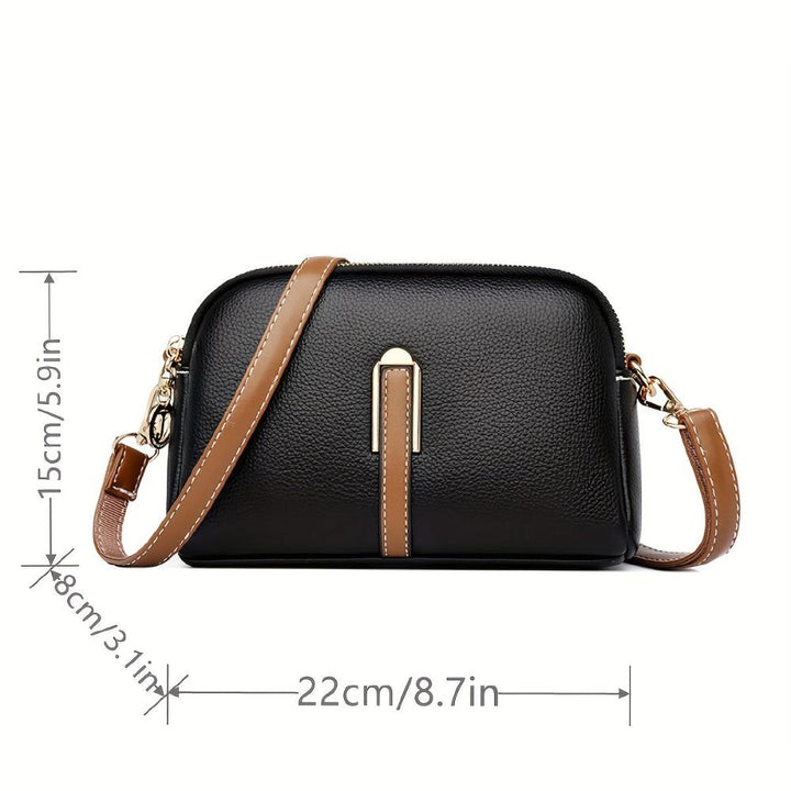 Litchi-Textured Mila Crossbody Bag