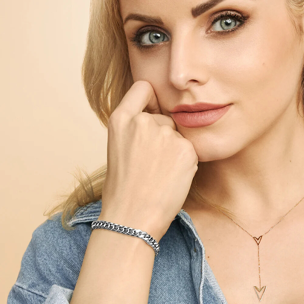 16k White Gold Estate Cuban Bracelet