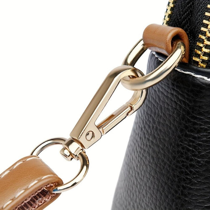 Litchi-Textured Mila Crossbody Bag