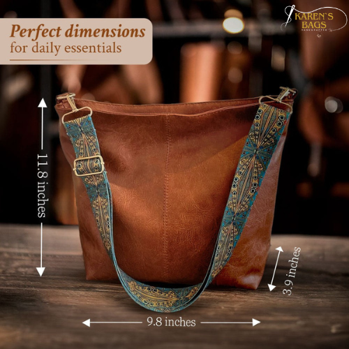 Chelsey's Classic Leather Shoulder Bag with Vintage Charm