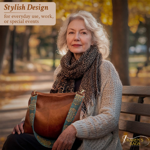 Chelsey's Classic Leather Shoulder Bag with Vintage Charm