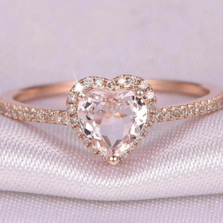 Heart Ring with Crystals and Zirconias