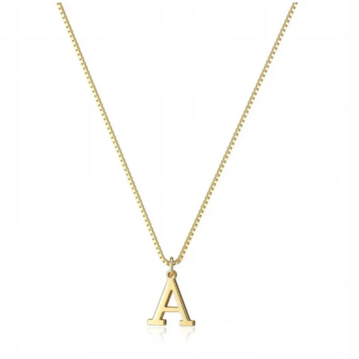 Gold Necklace with Love Letter Initials