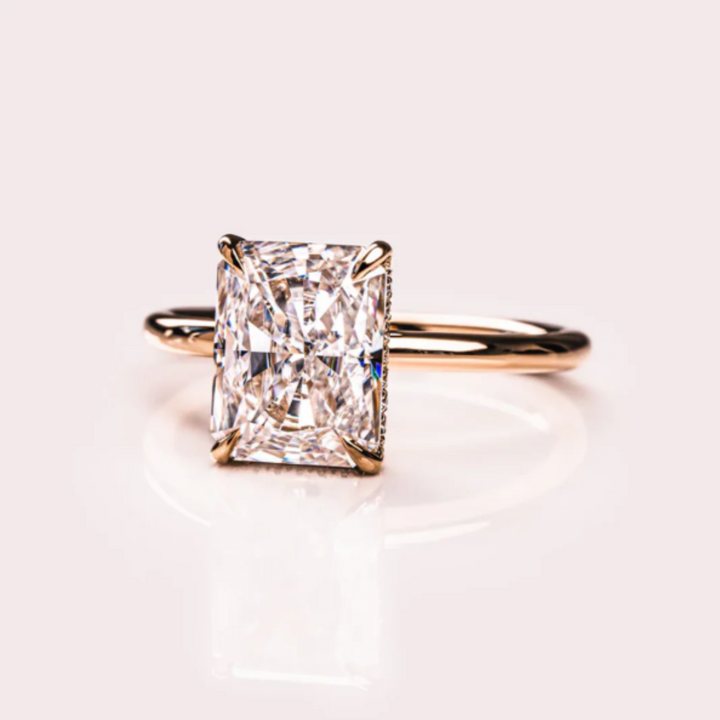 Harley Gold Ring with Rectangular Radiant Stone
