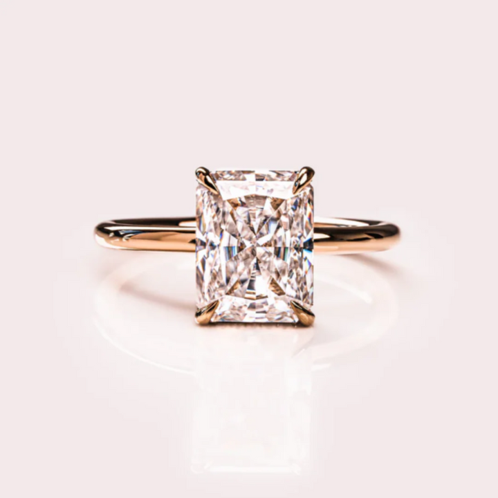 Harley Gold Ring with Rectangular Radiant Stone
