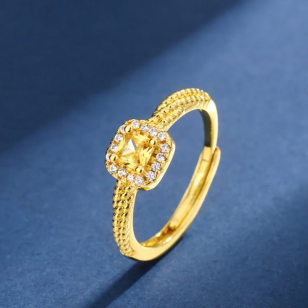 Dorelle Cassane Gold Set with Yellow Crystals