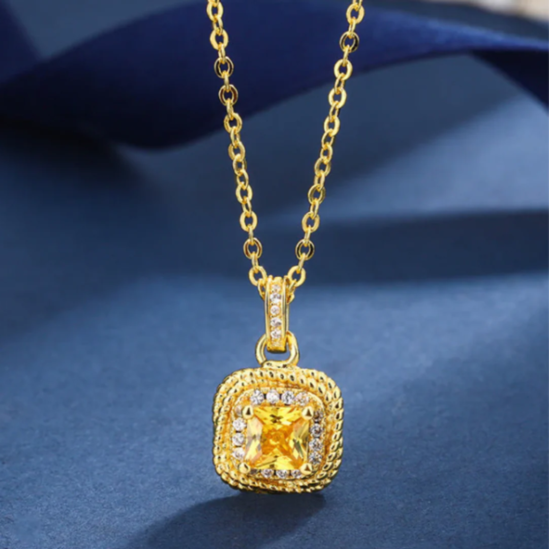Dorelle Cassane Gold Set with Yellow Crystals