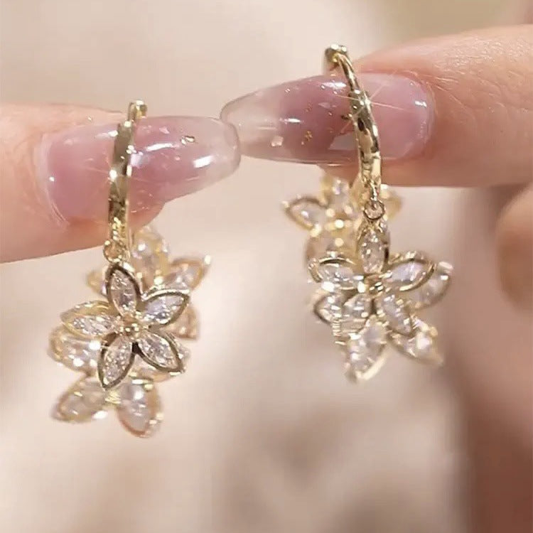 Spring Blossom Creative Star Pendant Earrings