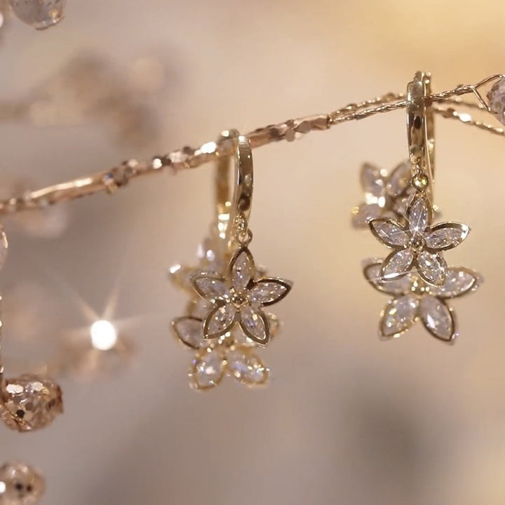 Spring Blossom Creative Star Pendant Earrings